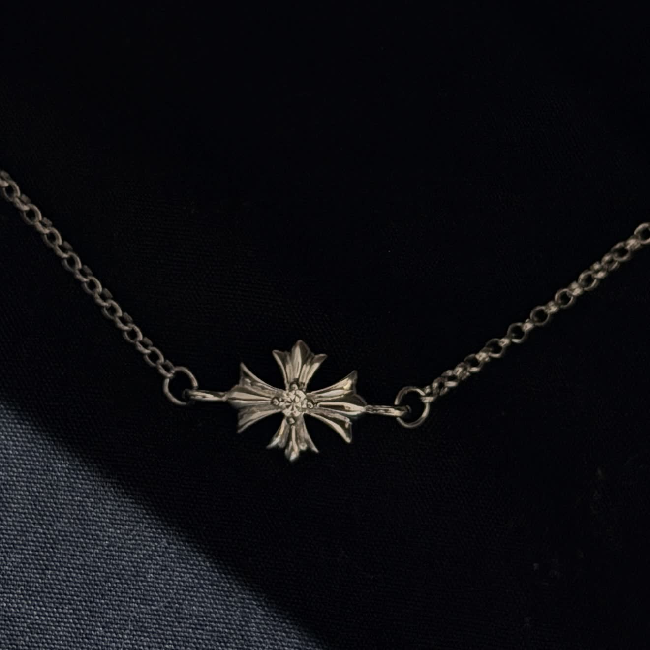 Chrome Hearts Silver Flower Necklace